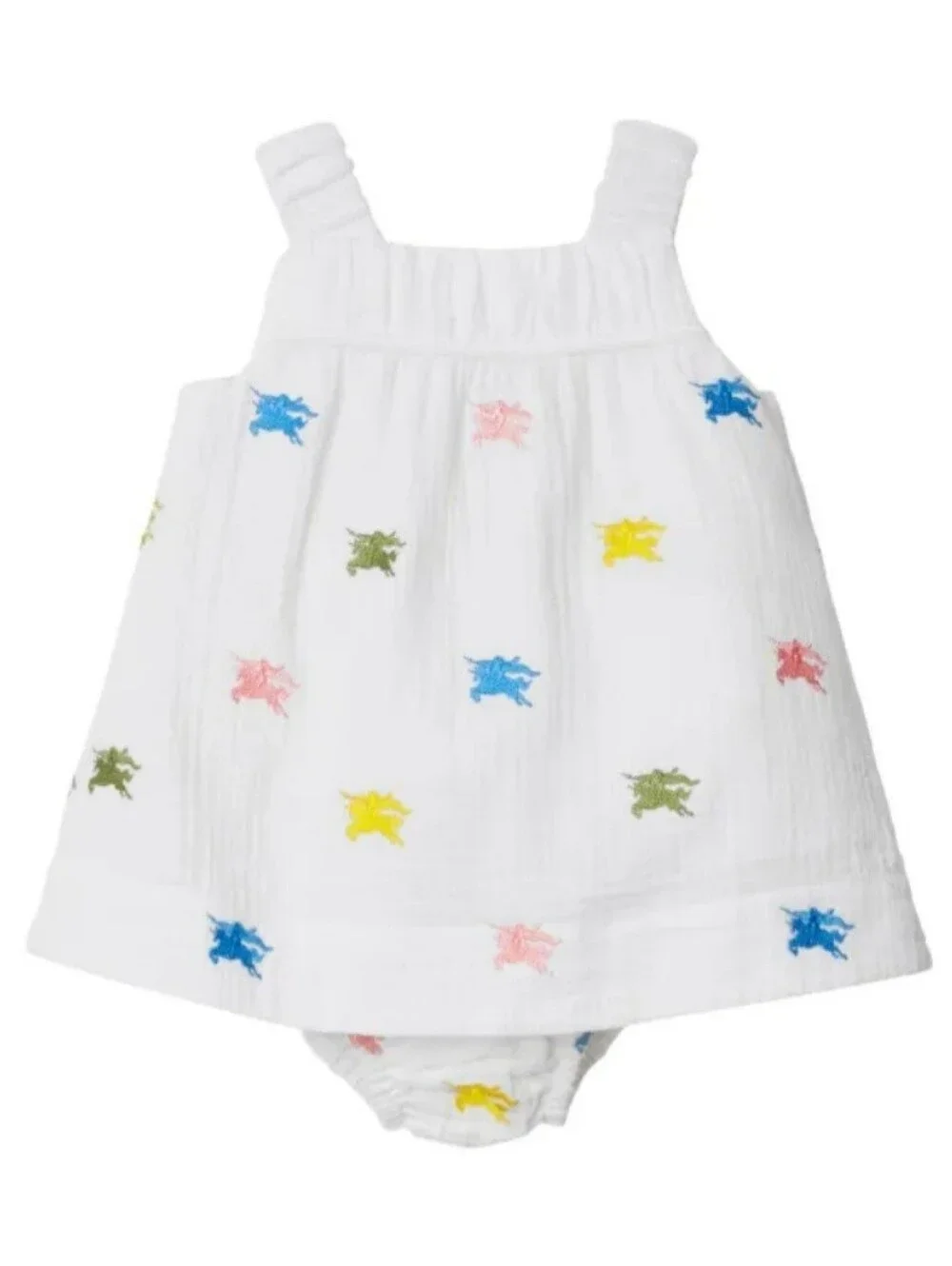 $410 Burberry infant Girl's Bethan EKD Dress with Bloomers Sz 12 months